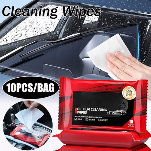 Car Windshield Oil Film Cleaning Wet Wipes – Rain Repellent & Glass Restorer