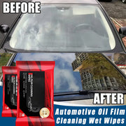 Car Windshield Oil Film Cleaning Wet Wipes – Rain Repellent & Glass Restorer