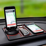 4-in-1 Car Dashboard Anti-Slip Phone Pad – Phone Holder, Aromatherapy, License Plate & Glow Mat