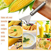 Stainless Steel Corn Stripper & Cob Peeler – Fast Kernel Remover Tool