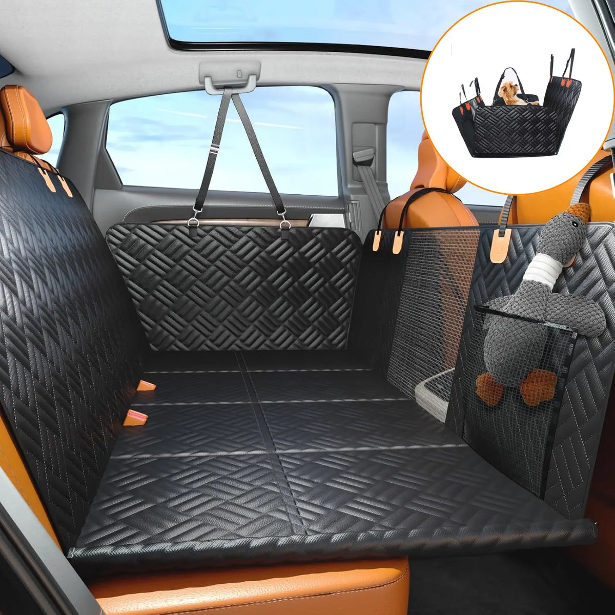Heavy-Duty Dog Back Seat Extender & Car Seat Cover