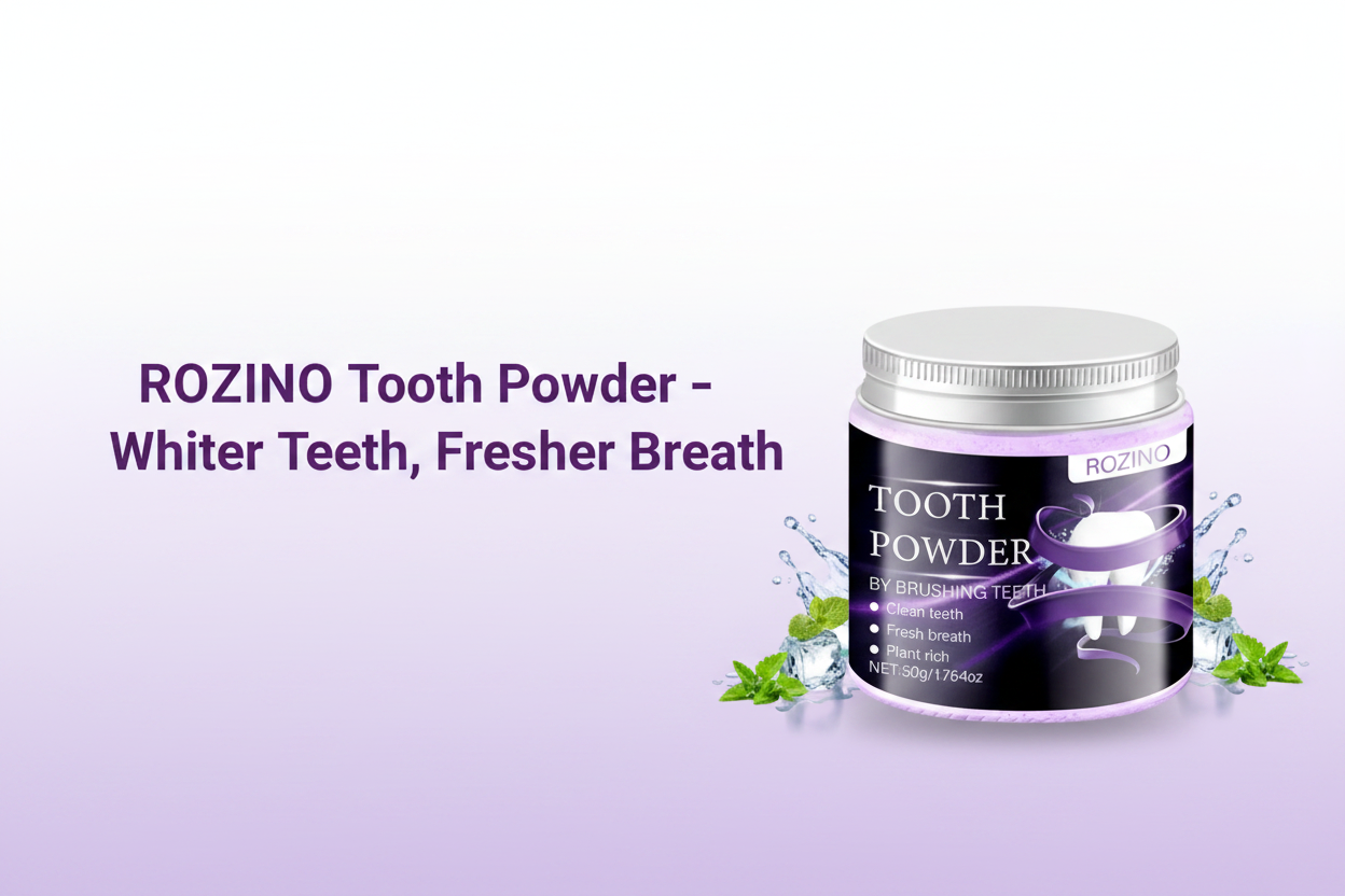 Rozino Tooth Powder Banner - Original Product